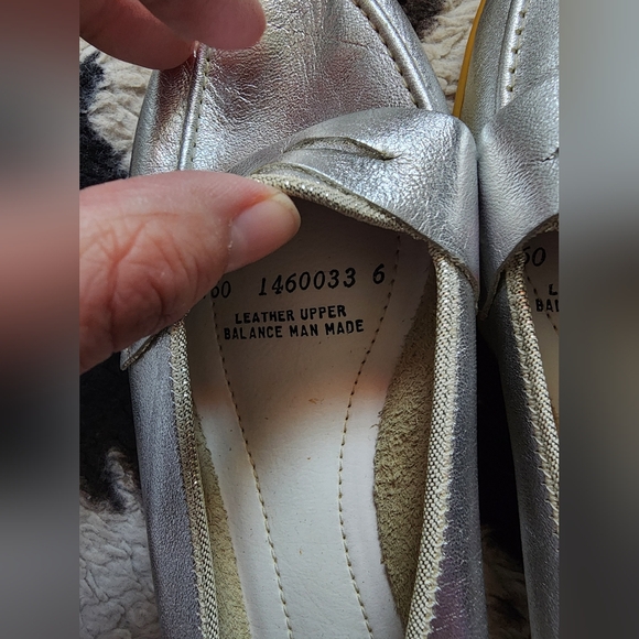 "DEE GEE" WOMEN'S 60'S LEATHER FLATS - SILVER - Picture 6 of 6